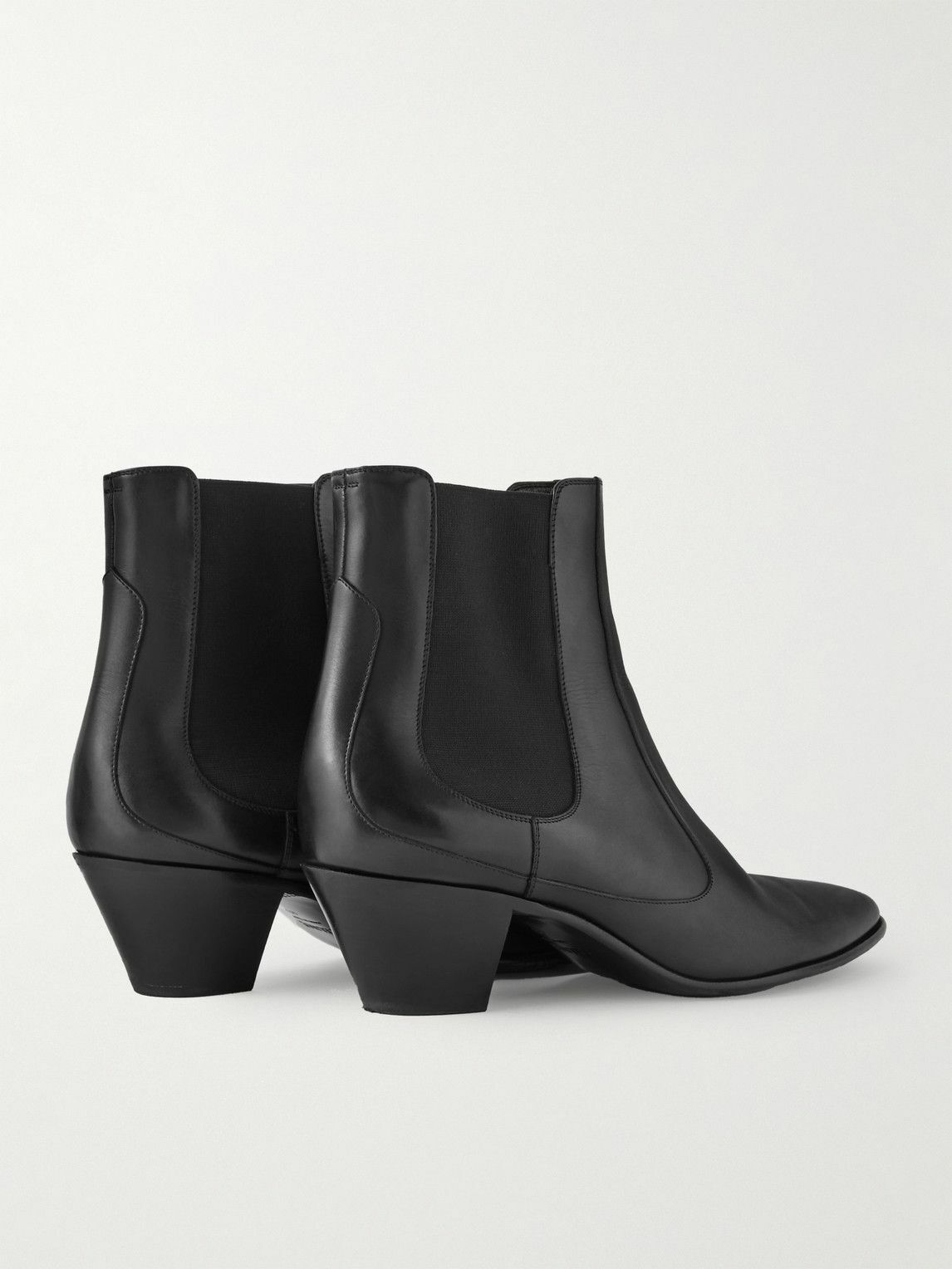 CELINE - Leather Chelsea Boots - Black