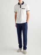 Club Monaco - Sutton Slim-Fit Tapered Linen and Wool-Blend Trousers - Blue