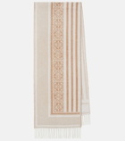 Loewe Anagram wool and cashmere scarf