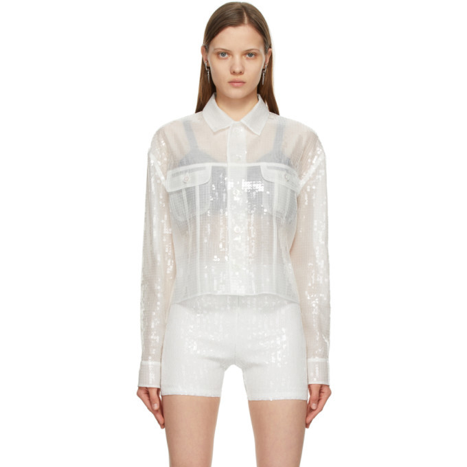 sequin jacket white
