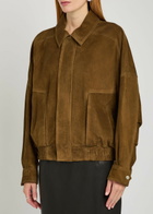 Nour Hammour Dalma Suede Jacket Dark Brown