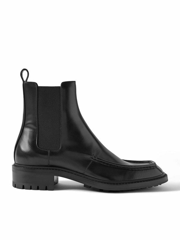 Photo: SAINT LAURENT - Wesh Leather Chelsea Boots - Black