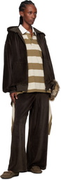 OPEN YY Brown Velour Wide Lounge Pants