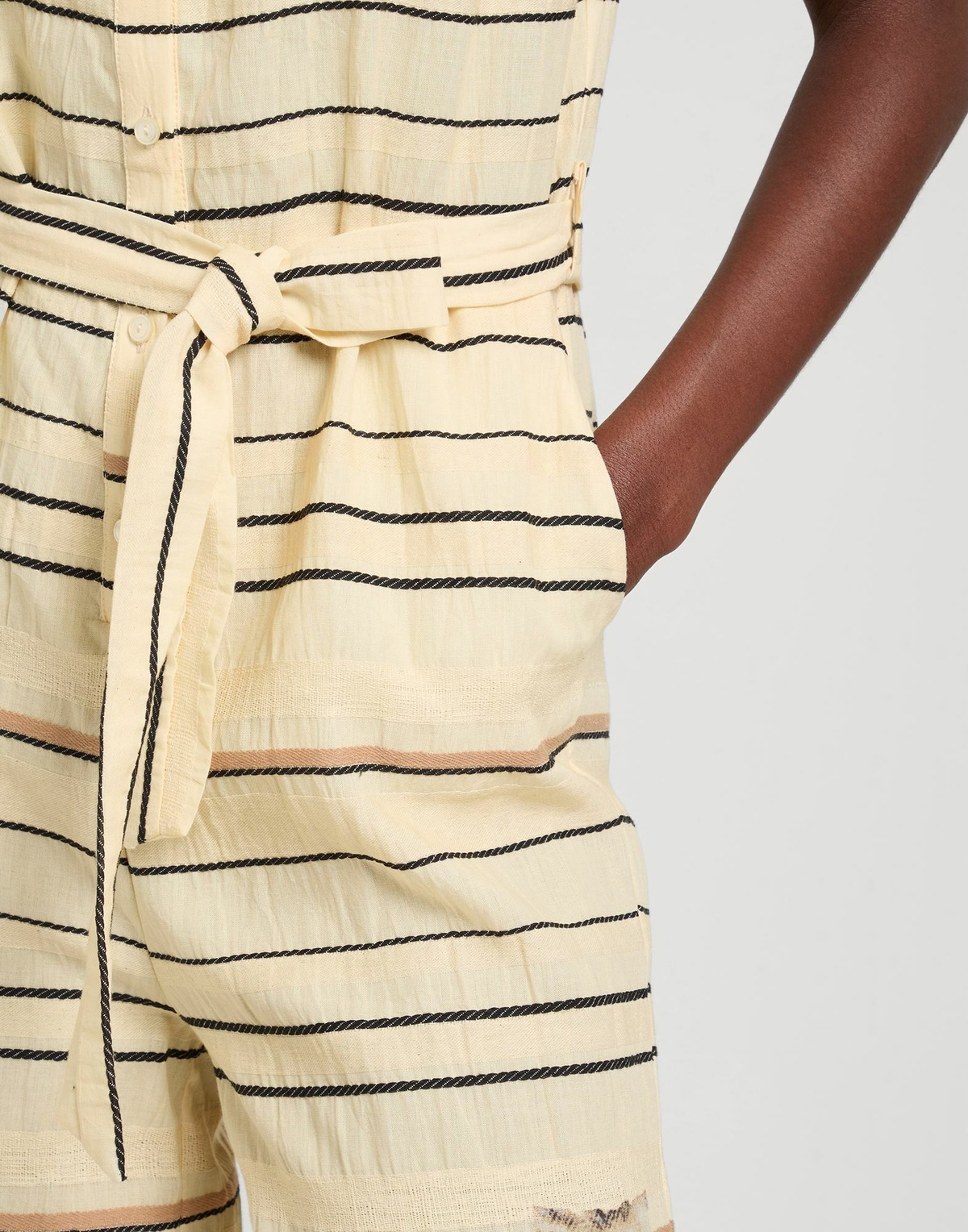 Manila Grace Womens Jumpsuit Sand