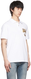 Versace Jeans Couture White Regalia Baroque Polo