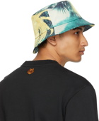 Kenzo Yellow High Summer Tropical Graffiti Bucket Hat