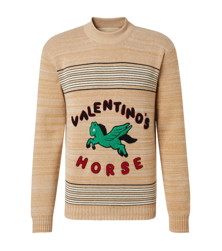 Photo: Valentino Logo wool and cotton sweater