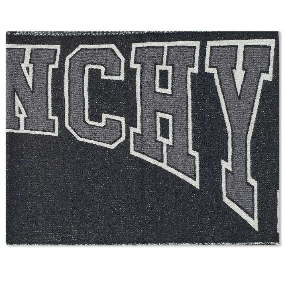Givenchy Men's College Logo Scarf in Black/Grey Givenchy