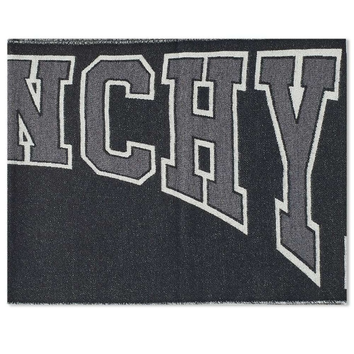 Photo: Givenchy Men's College Logo Scarf in Black/Grey