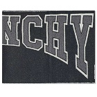 Givenchy Men's College Logo Scarf in Black/Grey