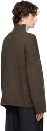 JW Anderson Khaki Two Tone Patch Pocket Turtleneck