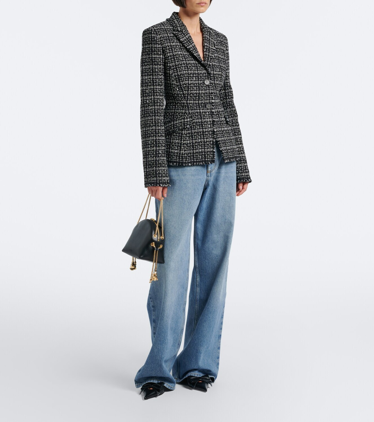 Erdem Flora leather top-handle bag