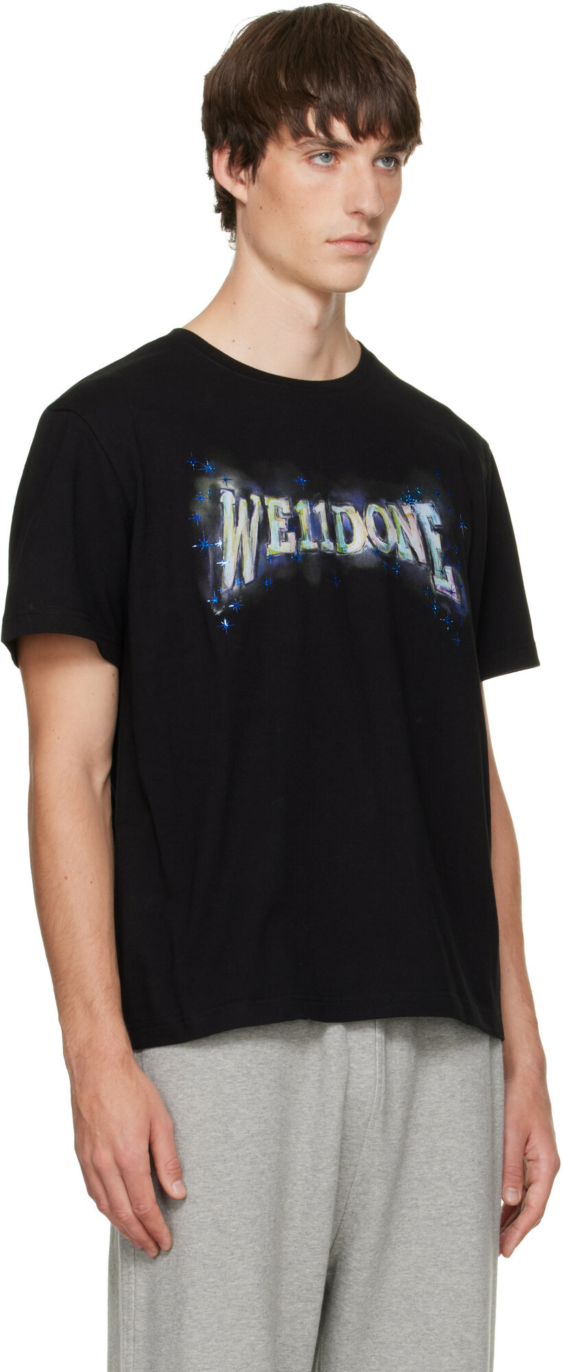 We11done Black Glowstar T-shirt