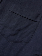 DRAKE'S - Linen Shirt - Blue