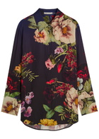 Alice + Olivia Finley Floral-print Satin Shirt Multicoloured 1