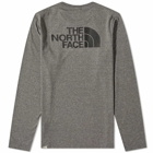 The North Face Men's Long Sleeve Easy T-Shirt in Medium Grey Heather