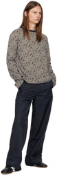 KOZABURO Black & Off-White Crewneck Sweater