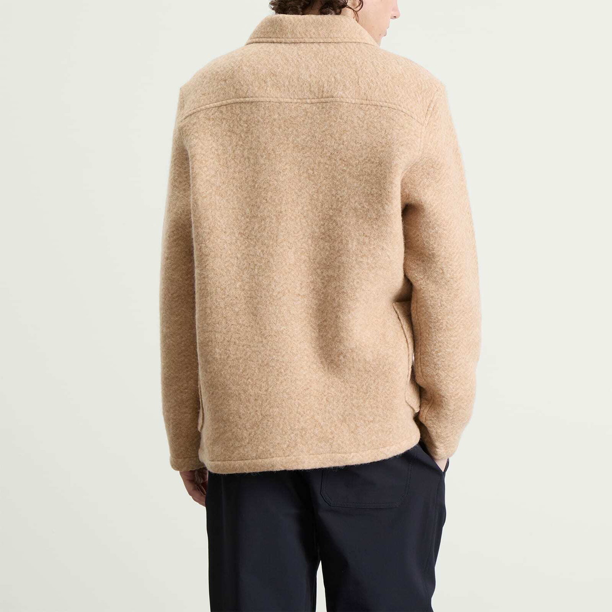 Kestin Men's Ormiston Jacket in Oat Herringbone Wool