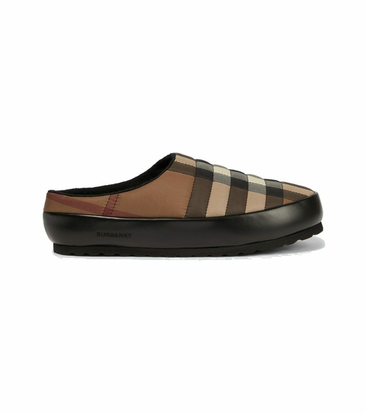 Photo: Burberry - Checked slippers
