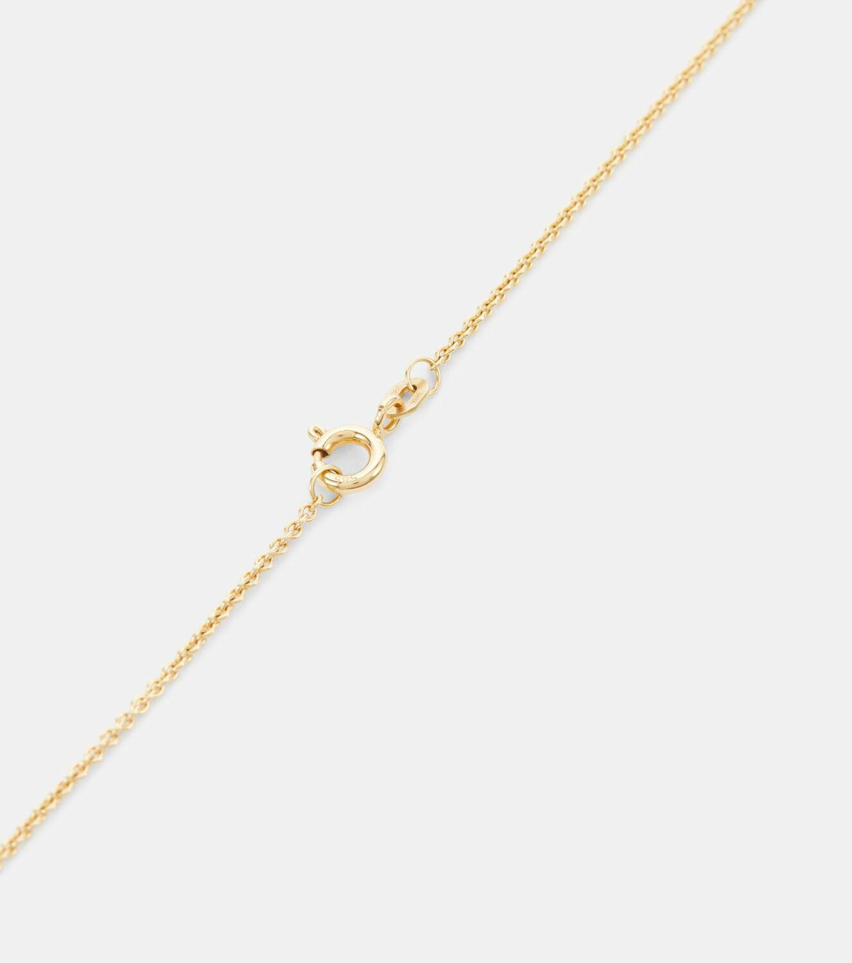 Robinson Pelham Fortune 14kt gold heart necklace with rubies and diamonds