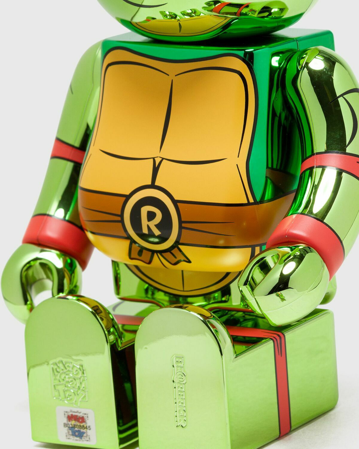 Medicom Bearbrick 400% Tmnt Raphael Chrome 2 Pack Green - Mens