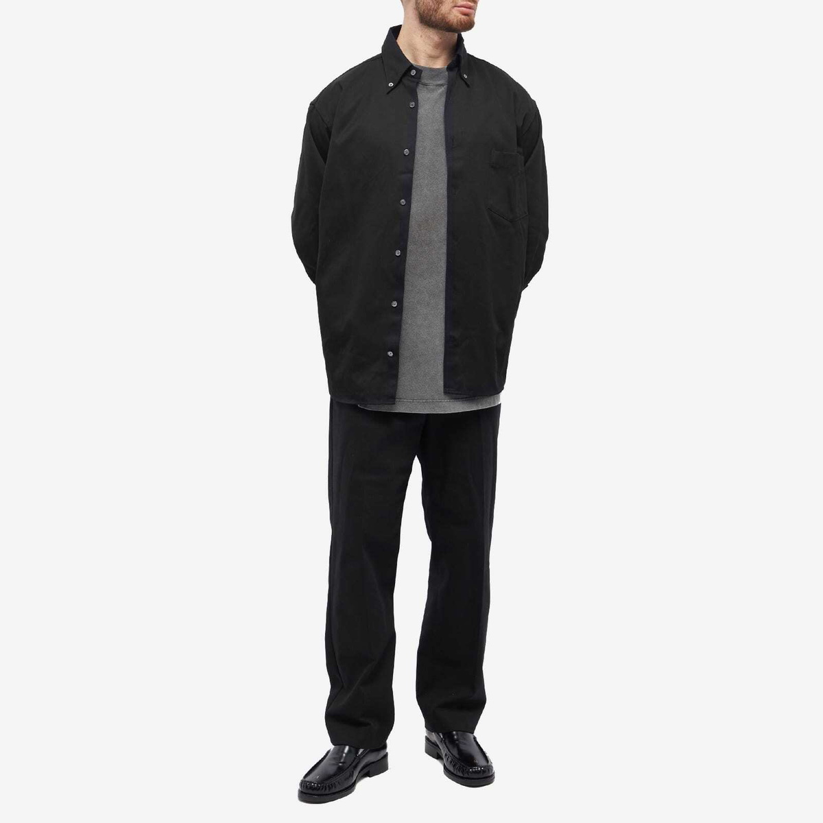 Acne Studios Men's Odrox Cotton Twill Overshirt in Black