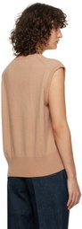extreme cashmere Tan n°243 Spencer Vest