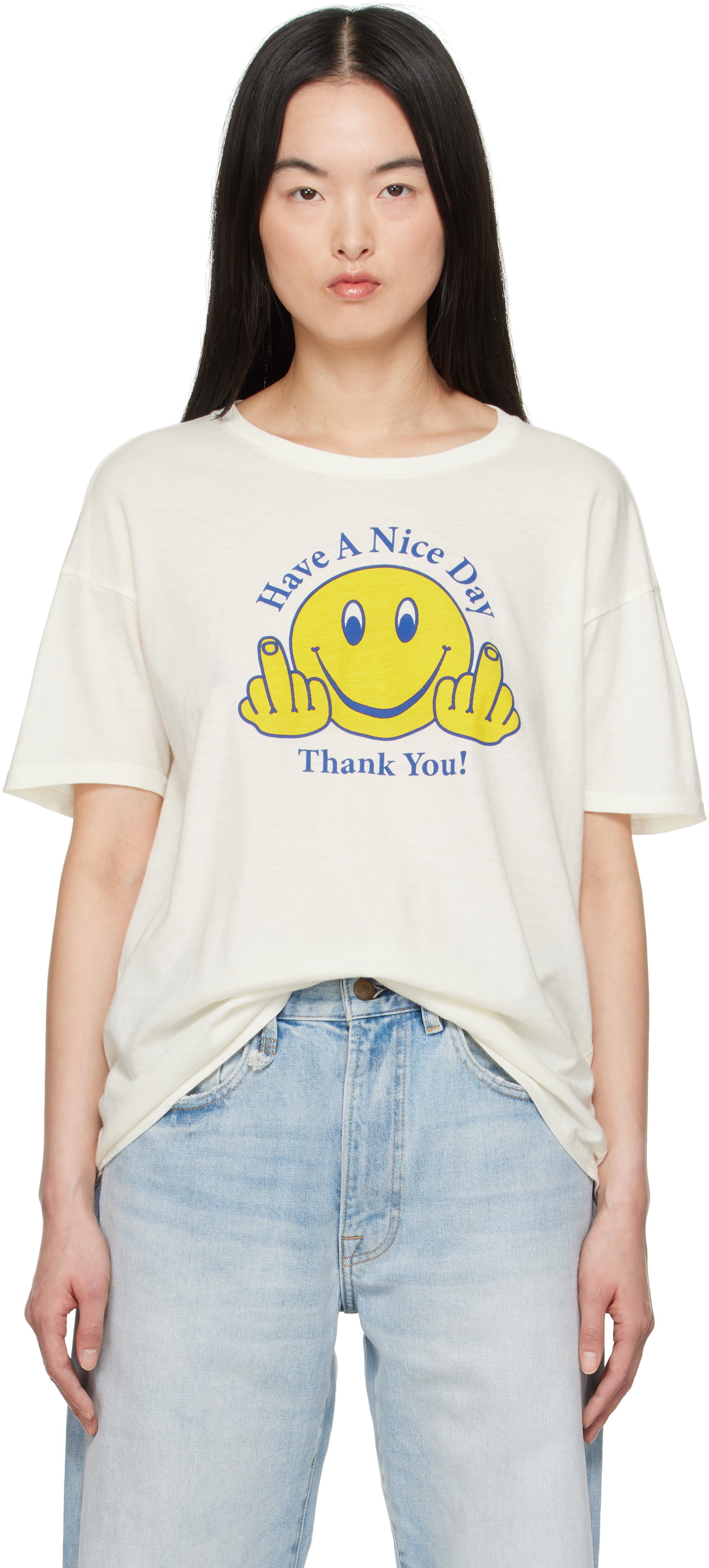 R13 White Kurt Doodle Boy T-Shirt R13