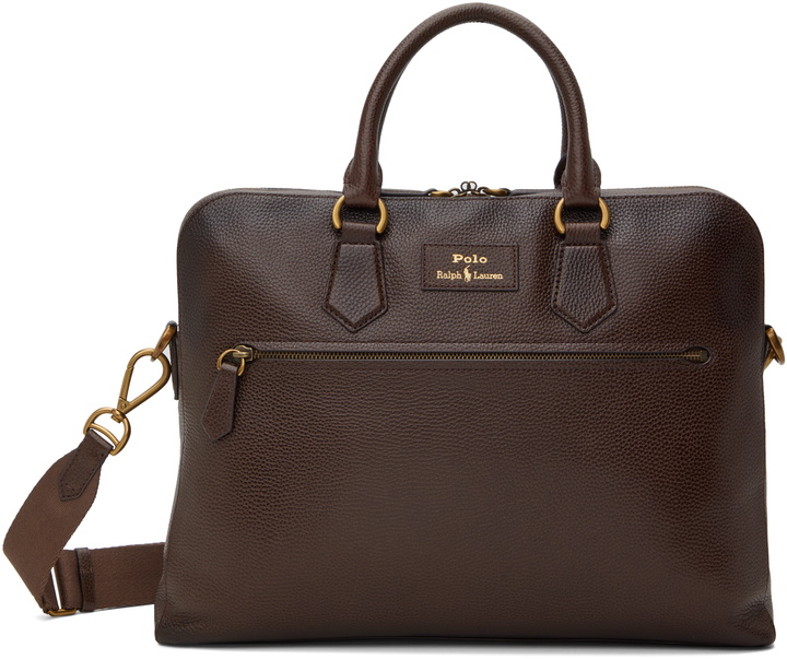 Photo: Polo Ralph Lauren Brown Pebble Leather Commuter Briefcase