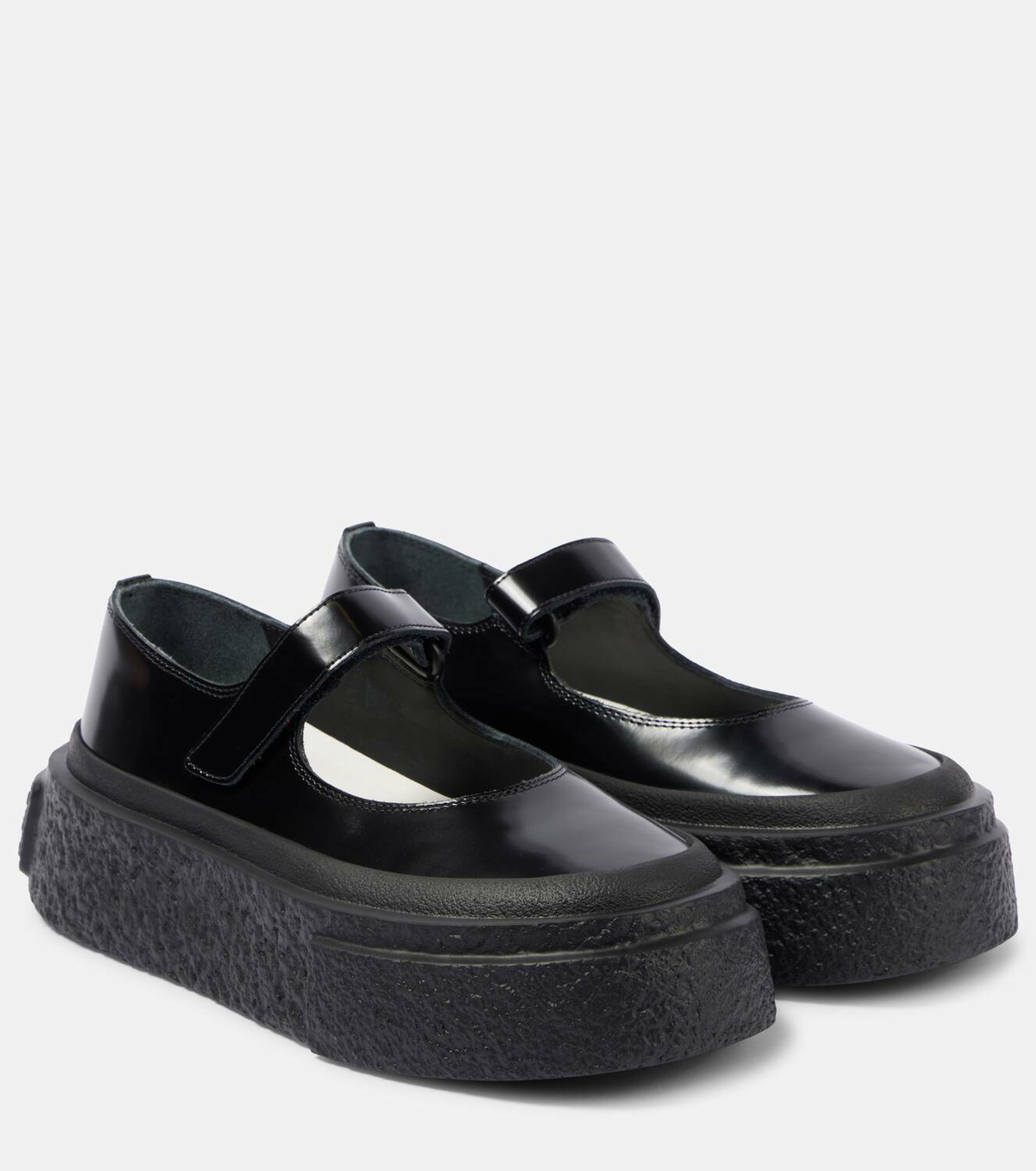 【関税＆送料込み】Mm6 Maison Margiela Black Leather Flats Black Leather Anatomic Ballerina Flats by MM6 Maison