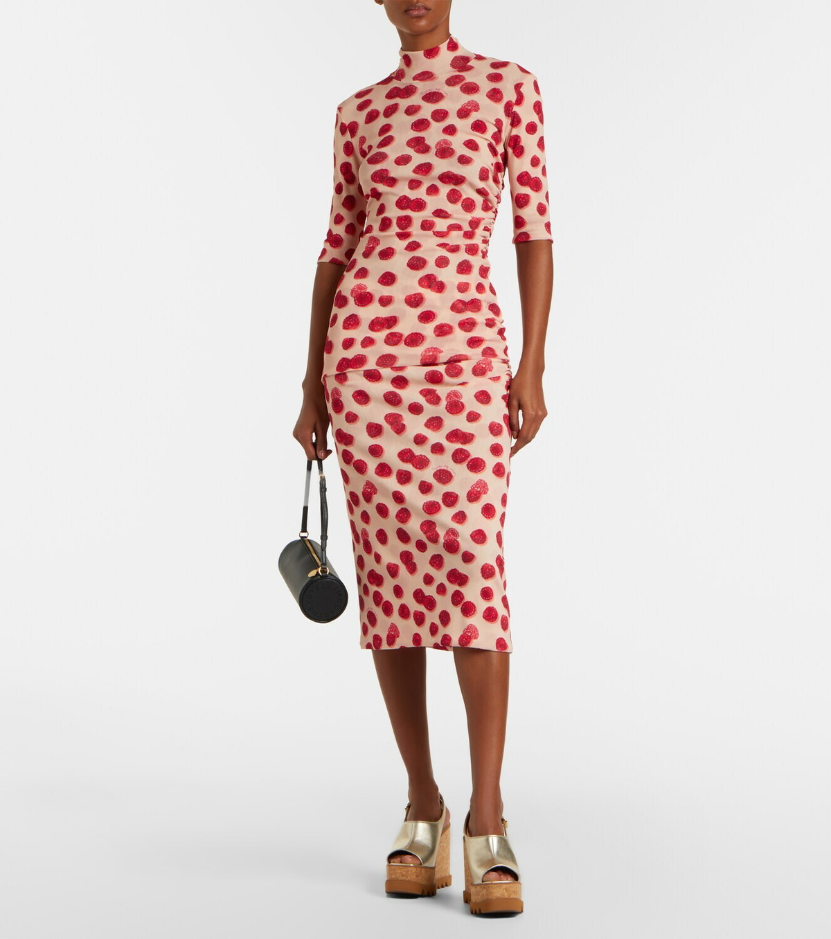 Stella McCartney Printed mesh midi skirt