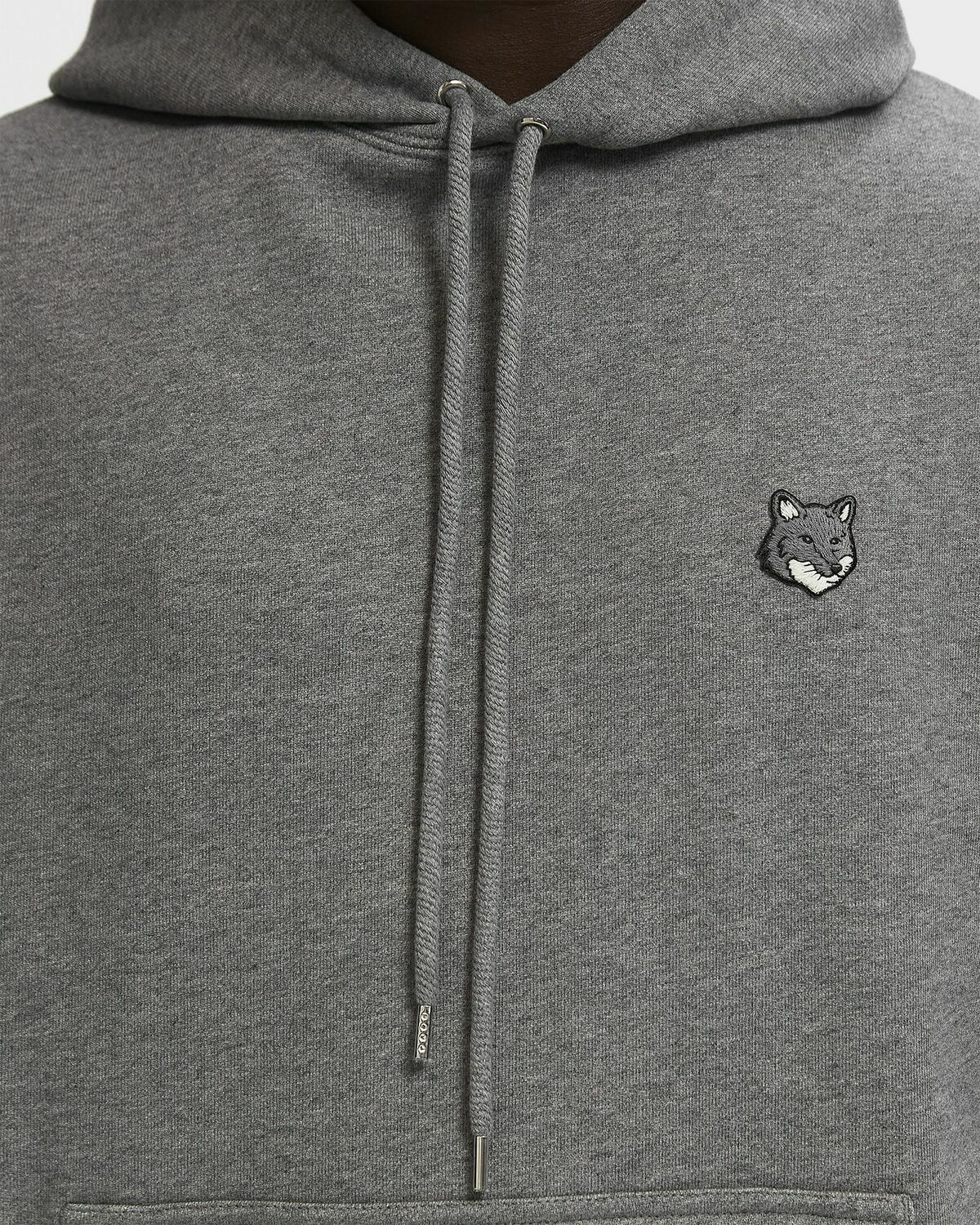 Maison Kitsune FOX HEAD COMFORT HOODIE Grey Mens Hoody