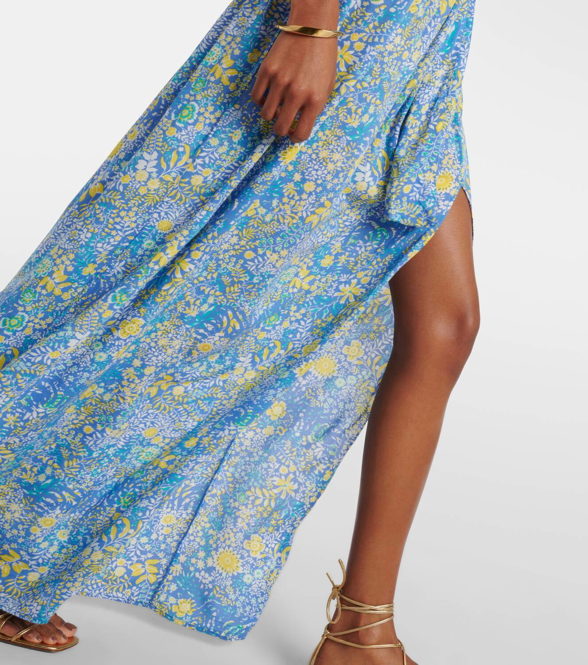 Poupette St Barth BIanca floral halterneck maxi dress