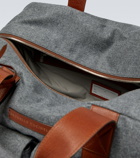 Brunello Cucinelli - Leather-trimmed duffel bag