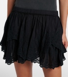 Marant Etoile Layale embroidered cotton shorts