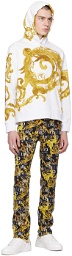 Versace Jeans Couture White & Gold Watercolor Couture Hoodie
