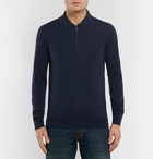 Brioni - Slim-Fit Wool Half-Zip Sweater - Men - Navy