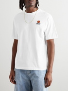 KENZO - Appliquéd Logo-Embroidered Cotton-Jersey T-Shirt - White