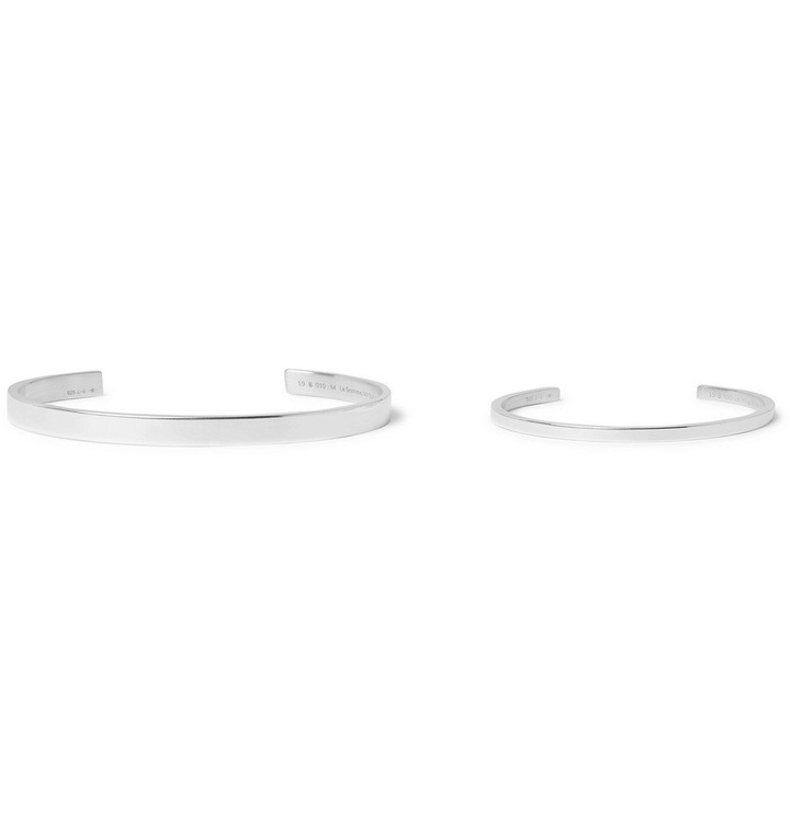 Photo: Le Gramme - Father and Child Polished Sterling Silver Cuff Set - Silver