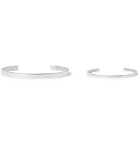 Le Gramme - Father and Child Polished Sterling Silver Cuff Set - Silver