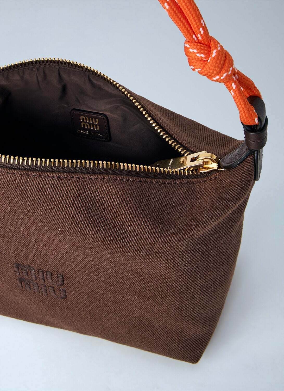 Miu Miu Gabardine Zip Handbag