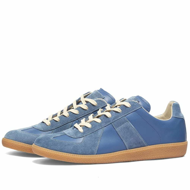 Photo: Maison Margiela Men's Classic Replica Sneakers in Ming/Navy