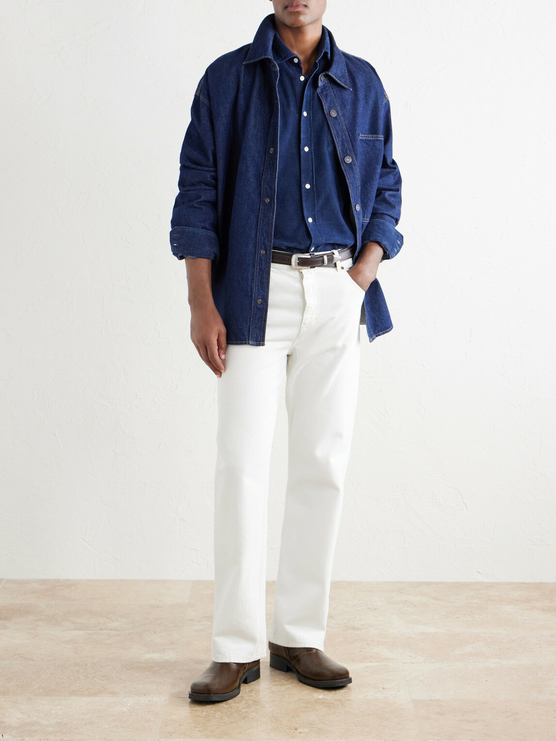 Hartford - Paul Cotton-Flannel Shirt - Blue