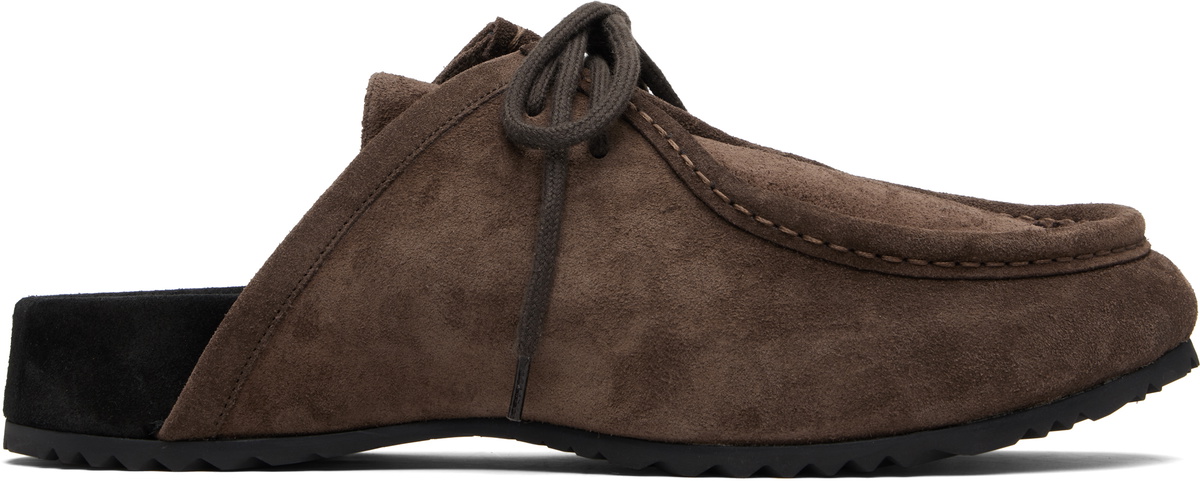 Dries Van Noten Brown Suede Clogs