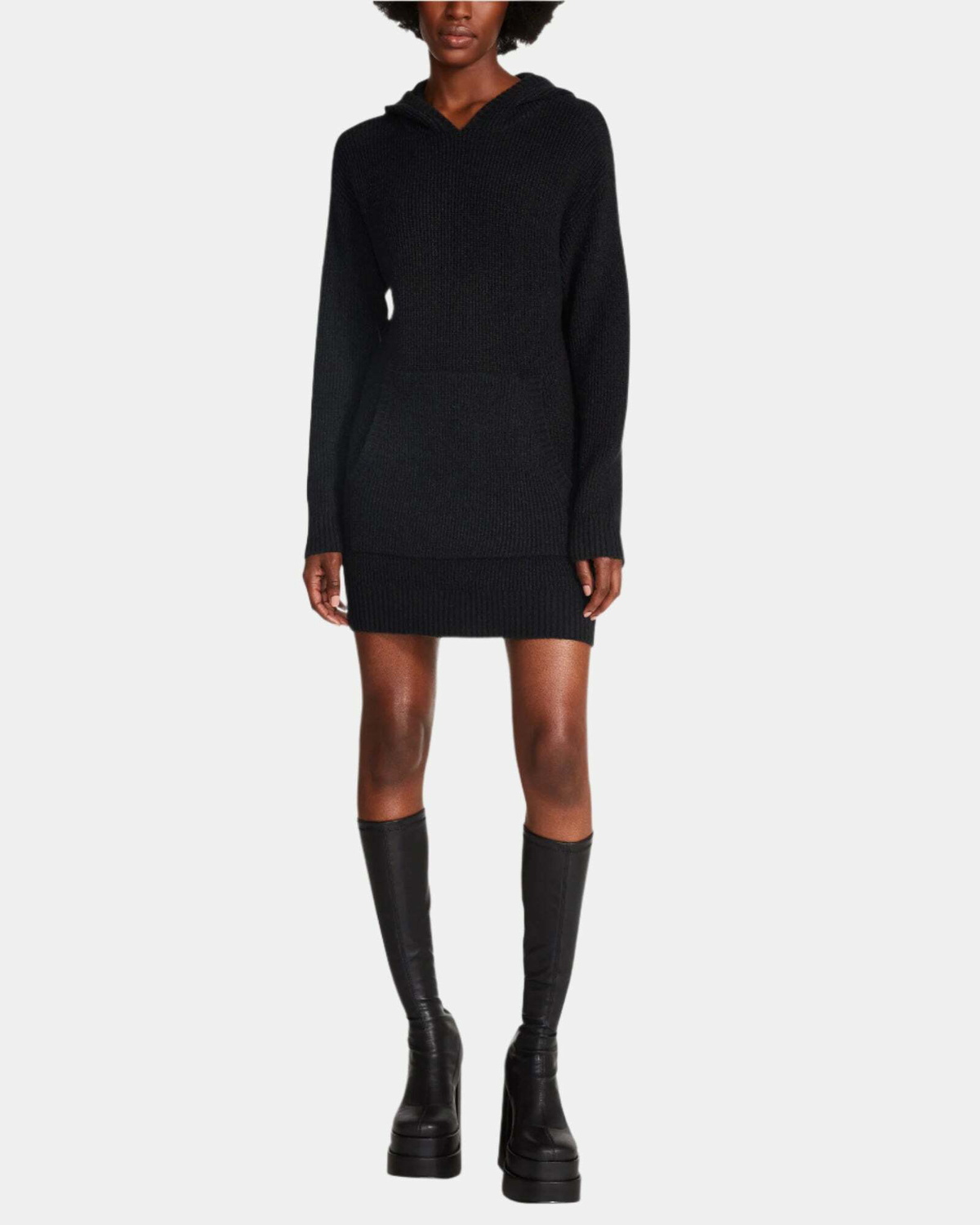 Steve Madden Taylor Sweater Dress in Black
