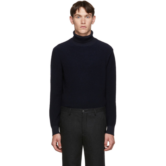 Photo: Giorgio Armani Blue Boucle Turtleneck