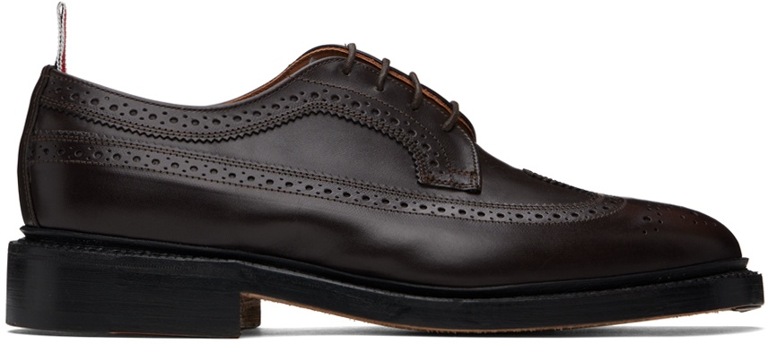 Photo: Thom Browne Brown Classic Longwing Calf Leather Derbys