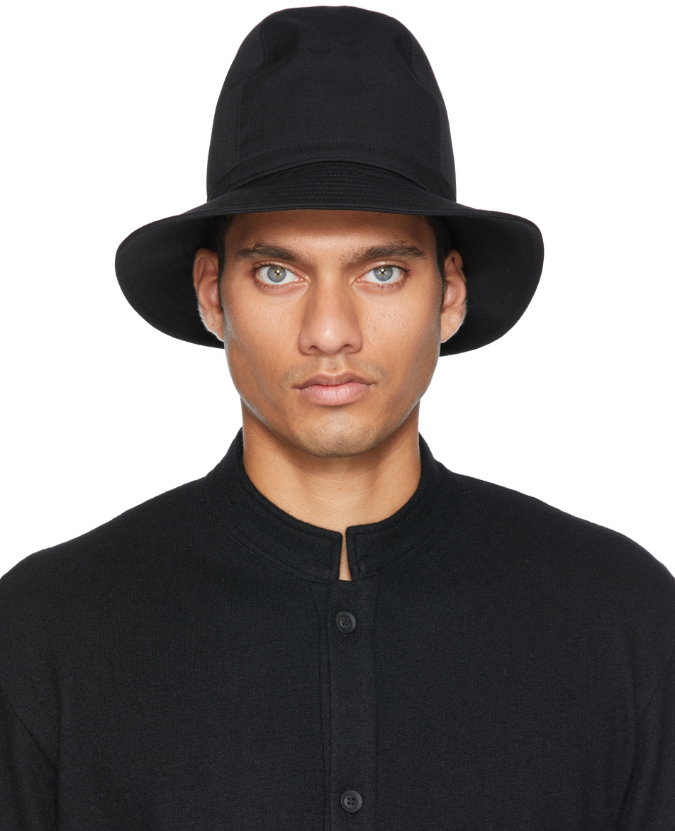 Yohji Yamamoto Black D\Fedora Hat Yohji Yamamoto