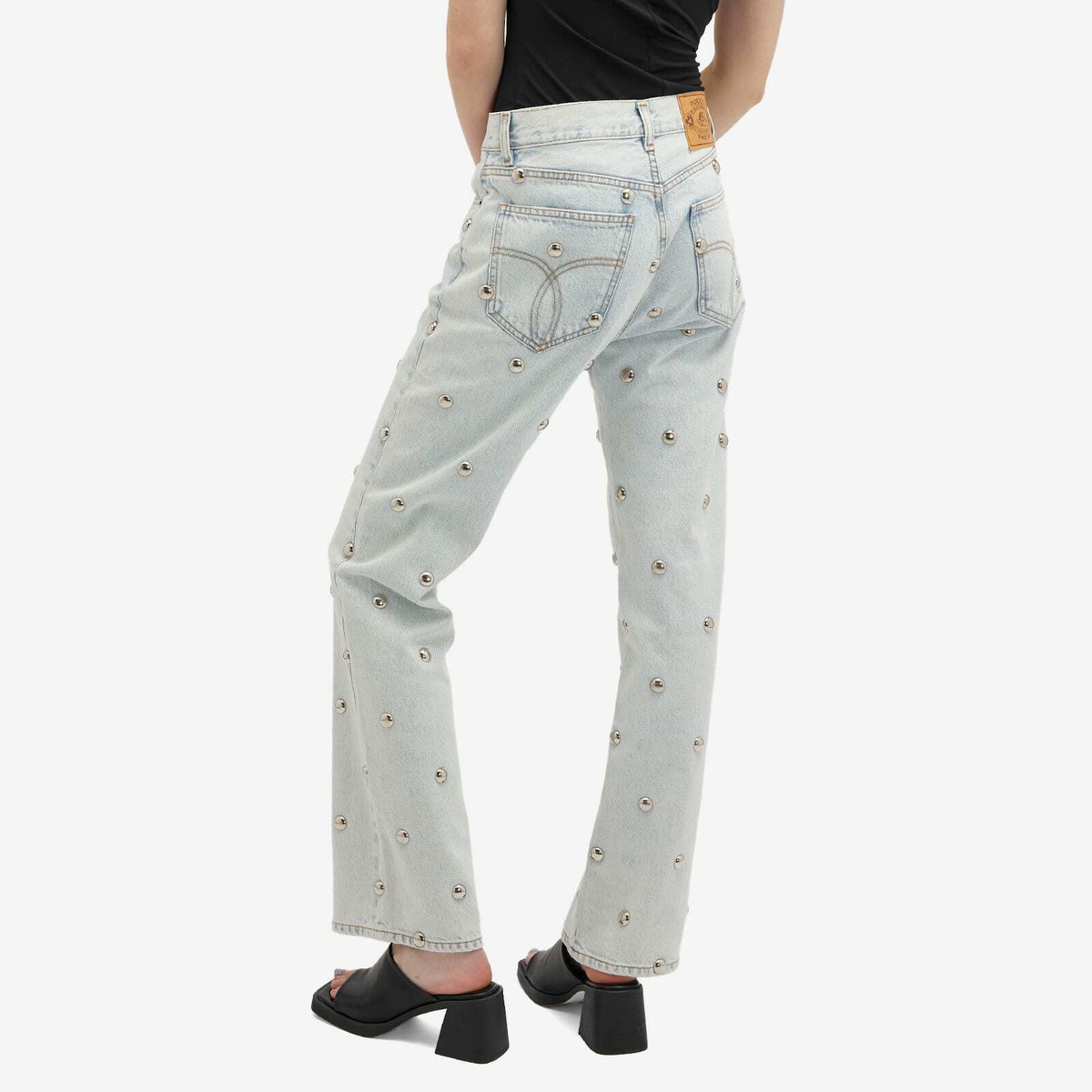 Fiorucci Women's Metal Straight Fit Jeans in Light Blue Bleach