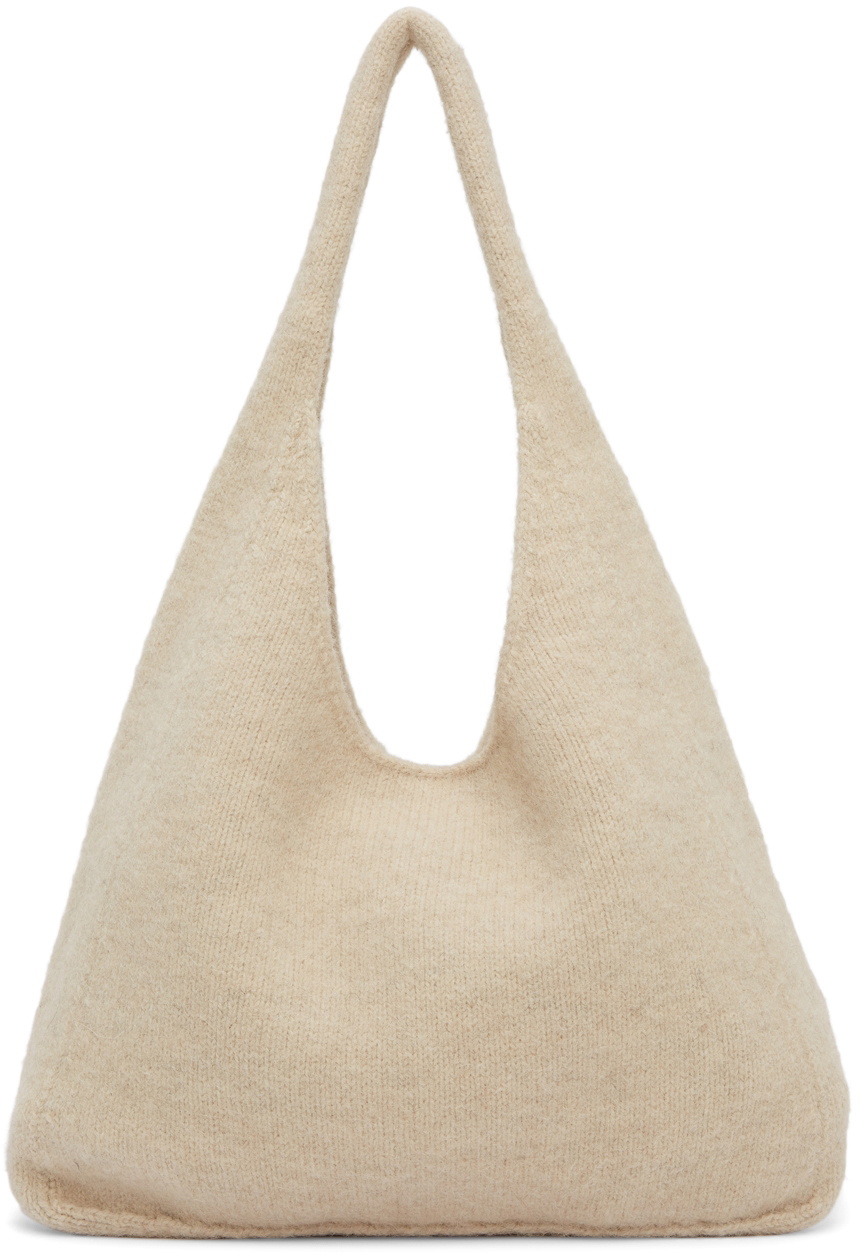 Lauren Manoogian Beige Knit Bindle Bag Lauren Manoogian